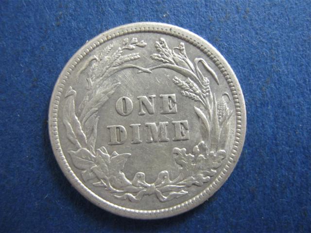 1915 Barber Dime Reverse